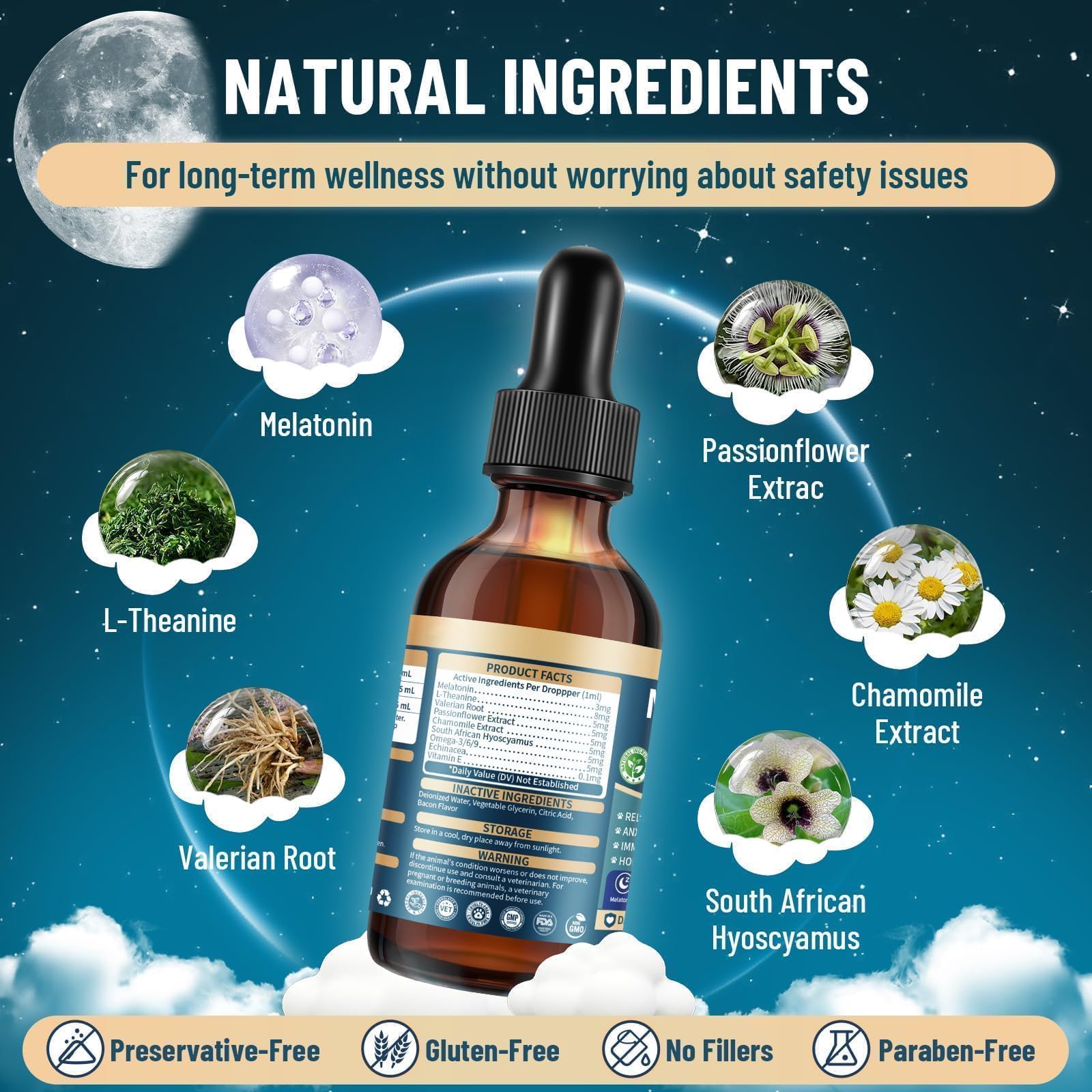 VICSOM gouttes-melatonine-chien-nuit-sommeil, soutien potentiel pour des nuits plus sereines.
