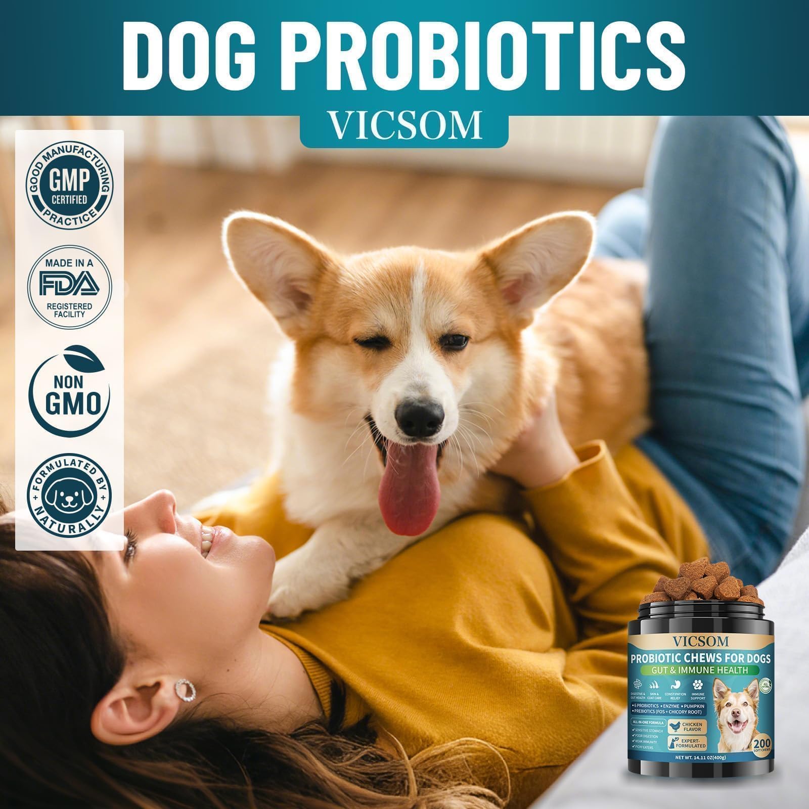 VICSOM Soutien digestion: combinaisons probiotiques et enzymes pour le confort gastro-intestinal.