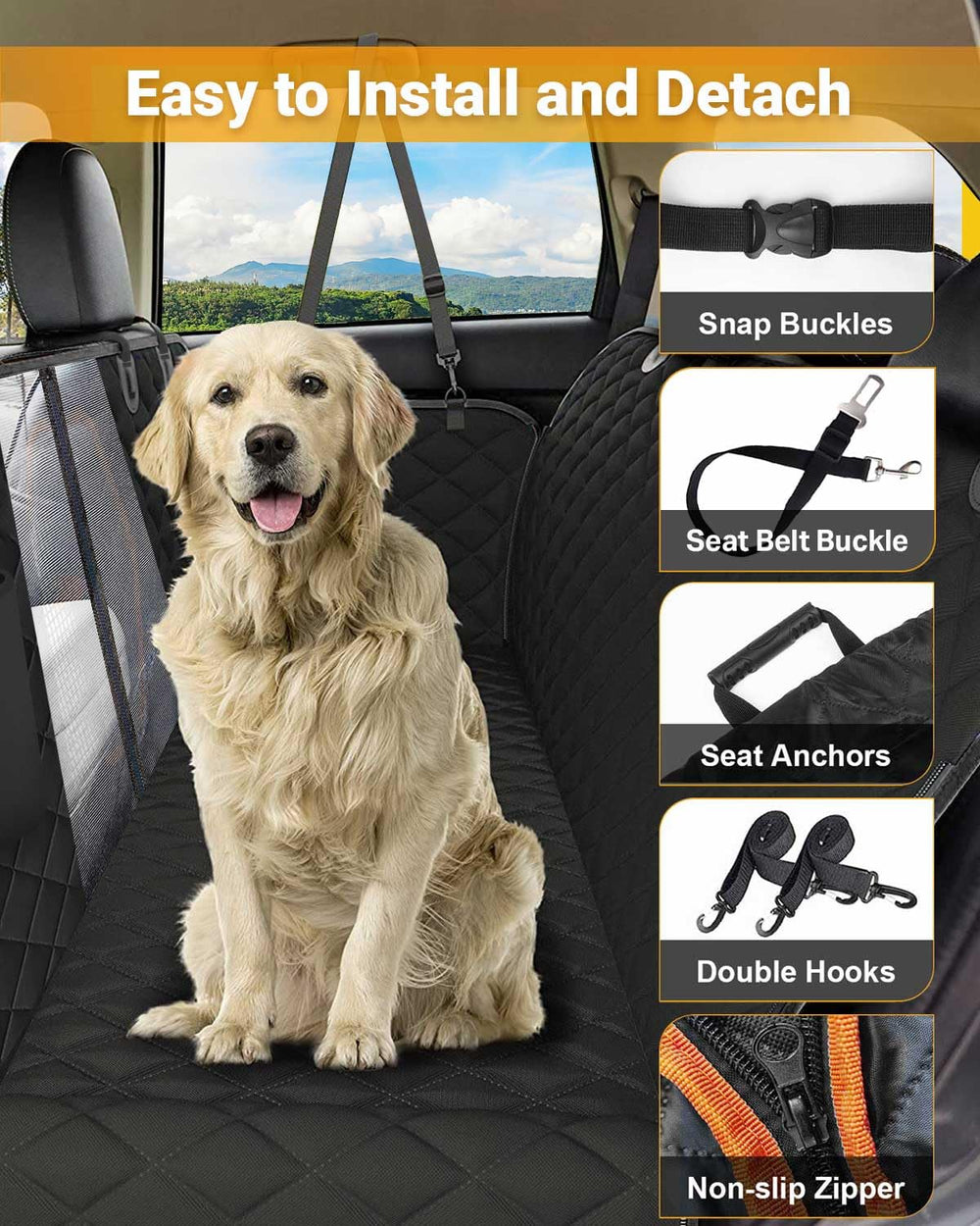 Victoper fenêtre maillage confort chien permet un contact visuel rassurant.