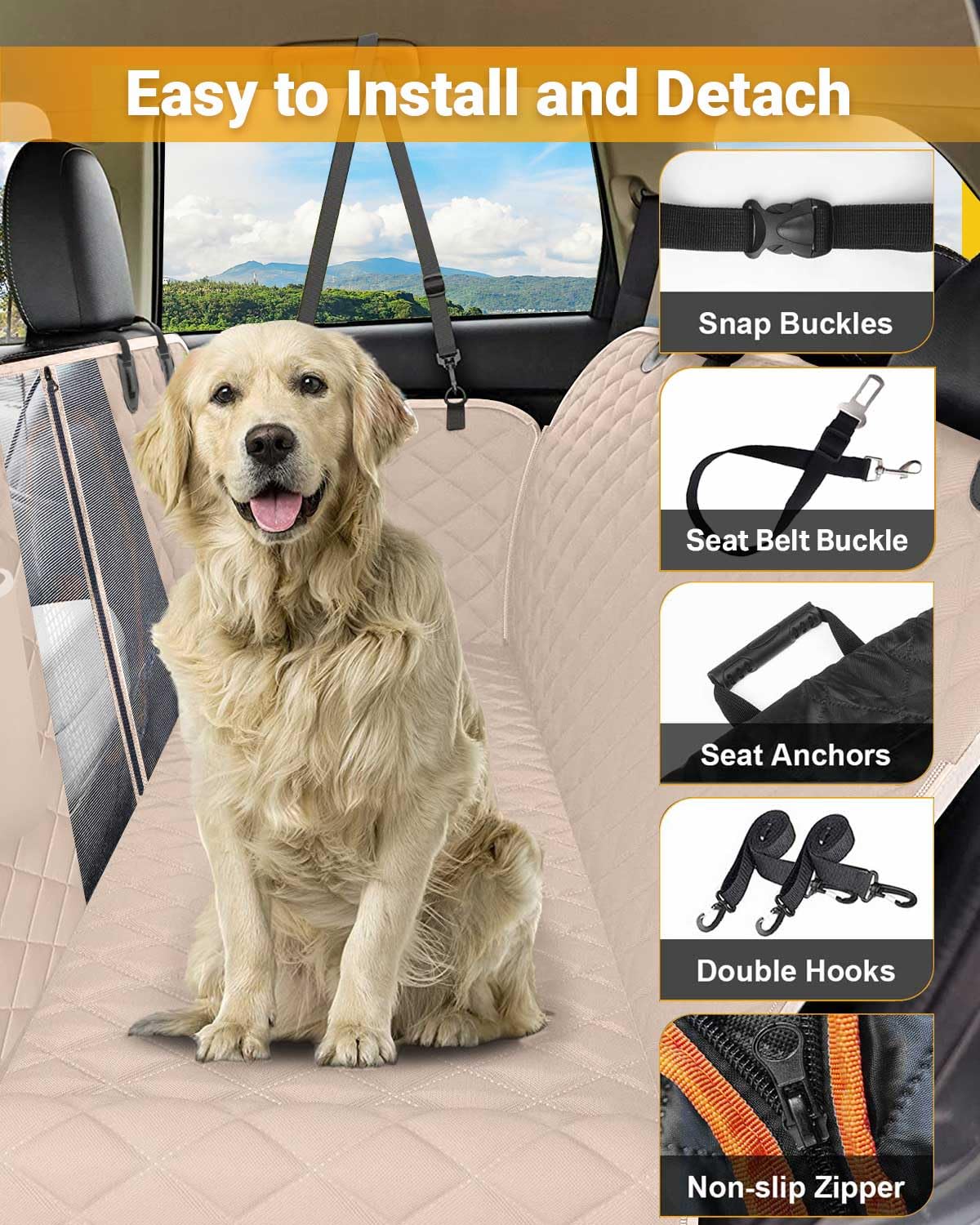 Victoper Housse siège chien arrière avec mesh: confort et vue mutuelle