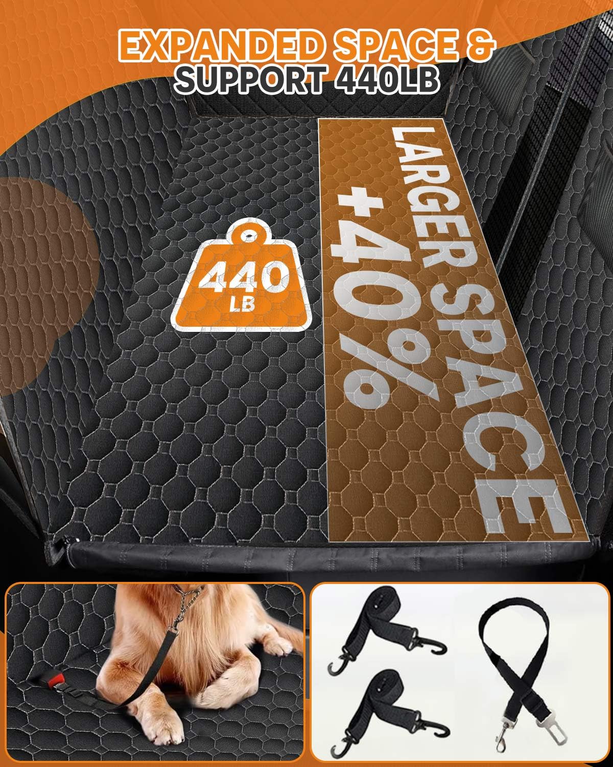 Victoper plaque dure amovible, base stable pour chiens pendant les trajets.