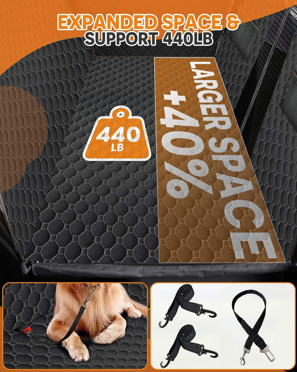Victoper plaque dure amovible, base stable pour chiens pendant les trajets.