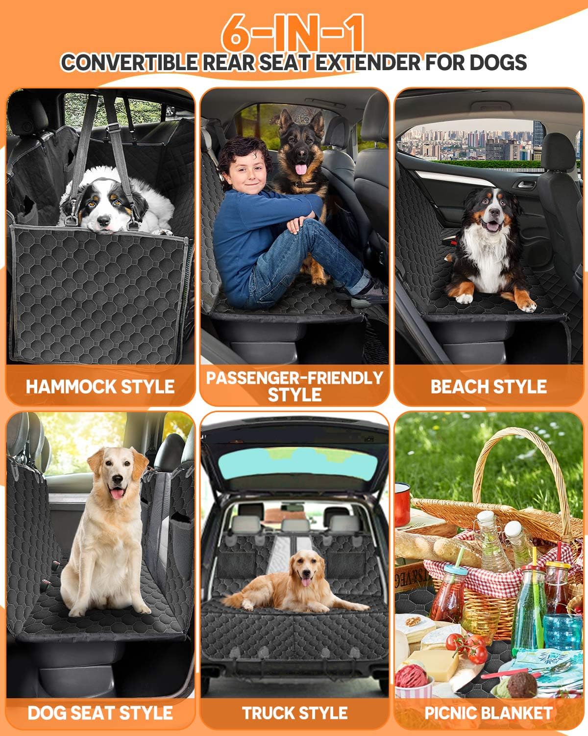 Victoper poches de rangement, place pour accessoires du chien.
