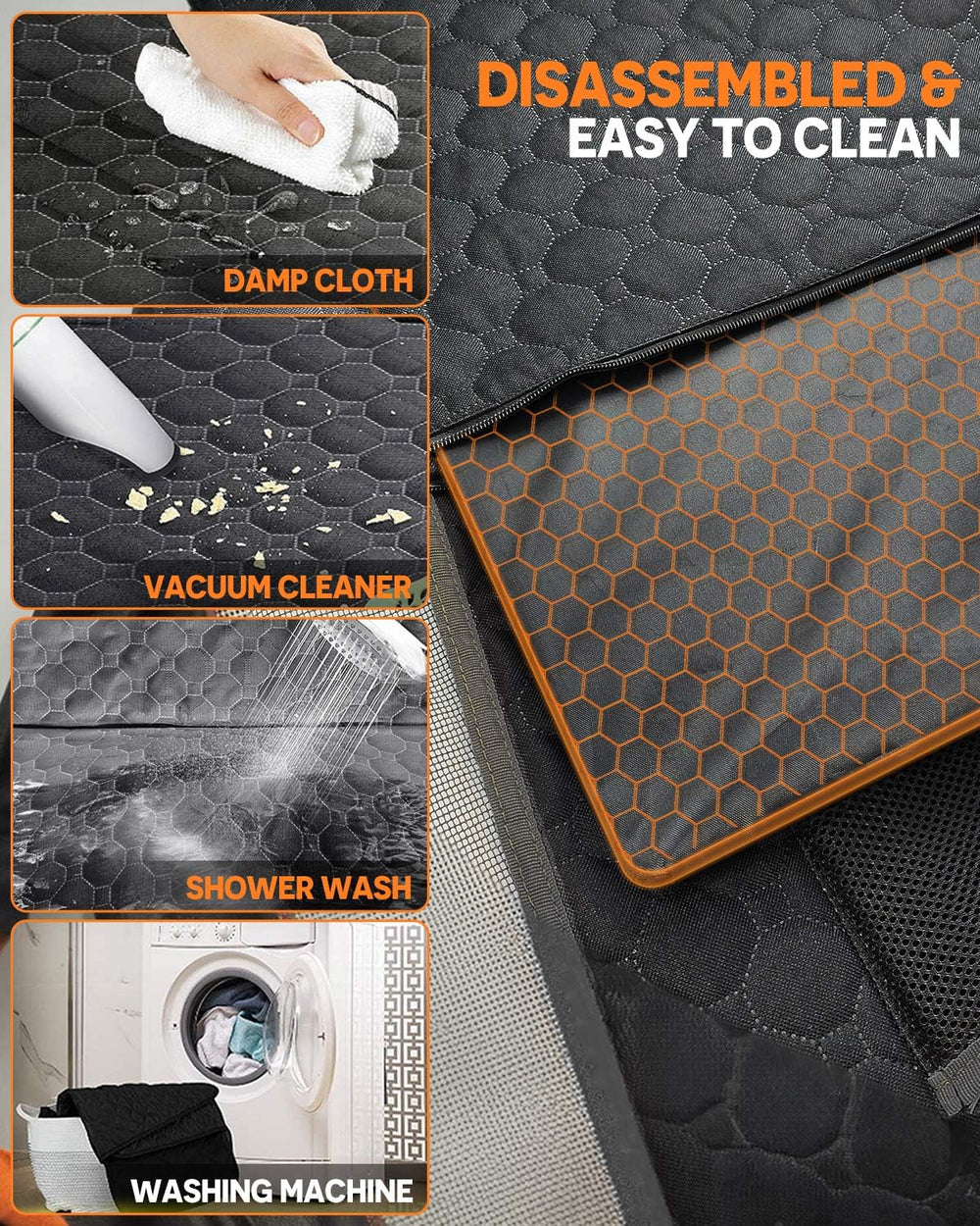 Victoper tissu 600D imperméable, protection du siège contre les liquides.