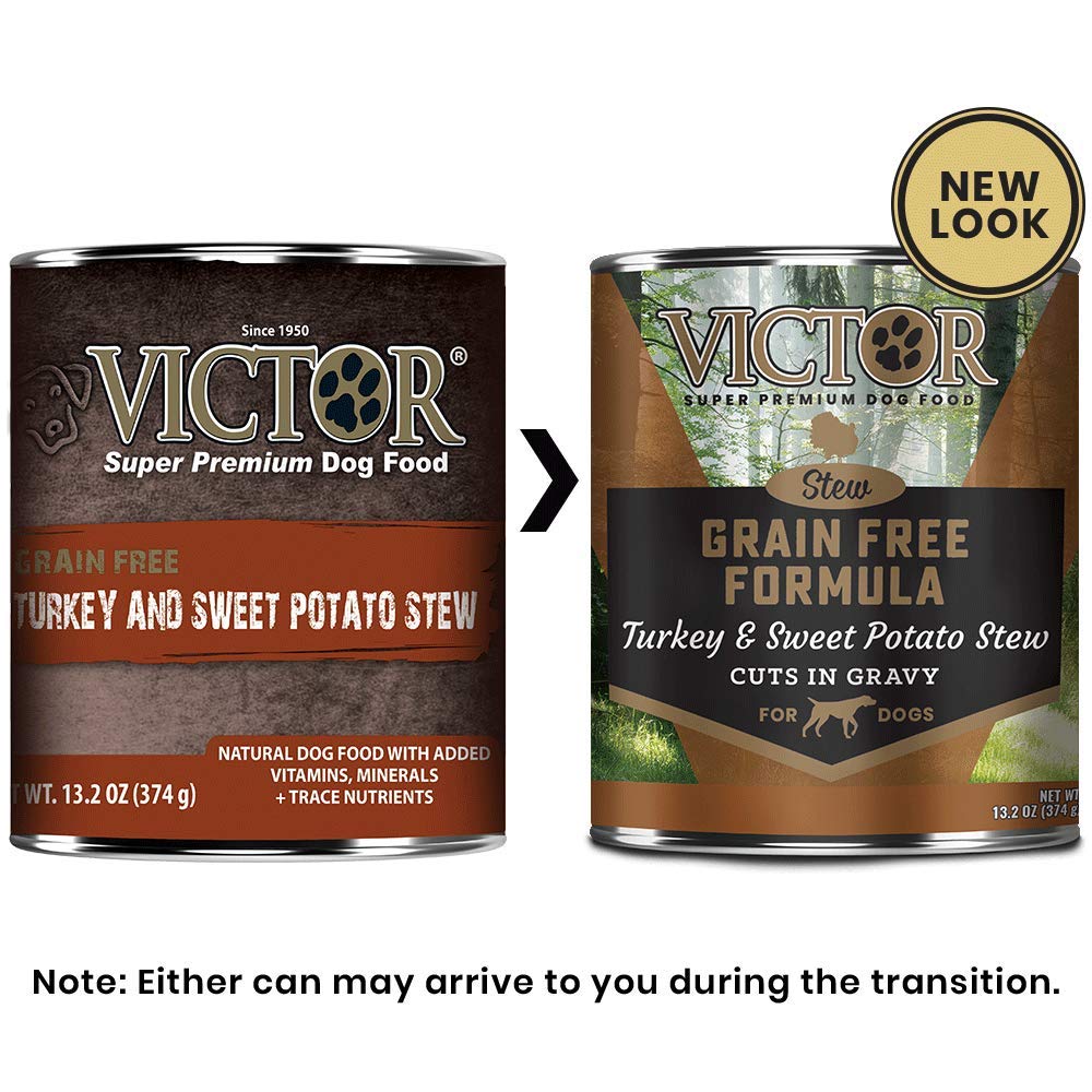 VICTOR texture en sauce, dinde et patate douce, parfait comme topping pour croquettes.
