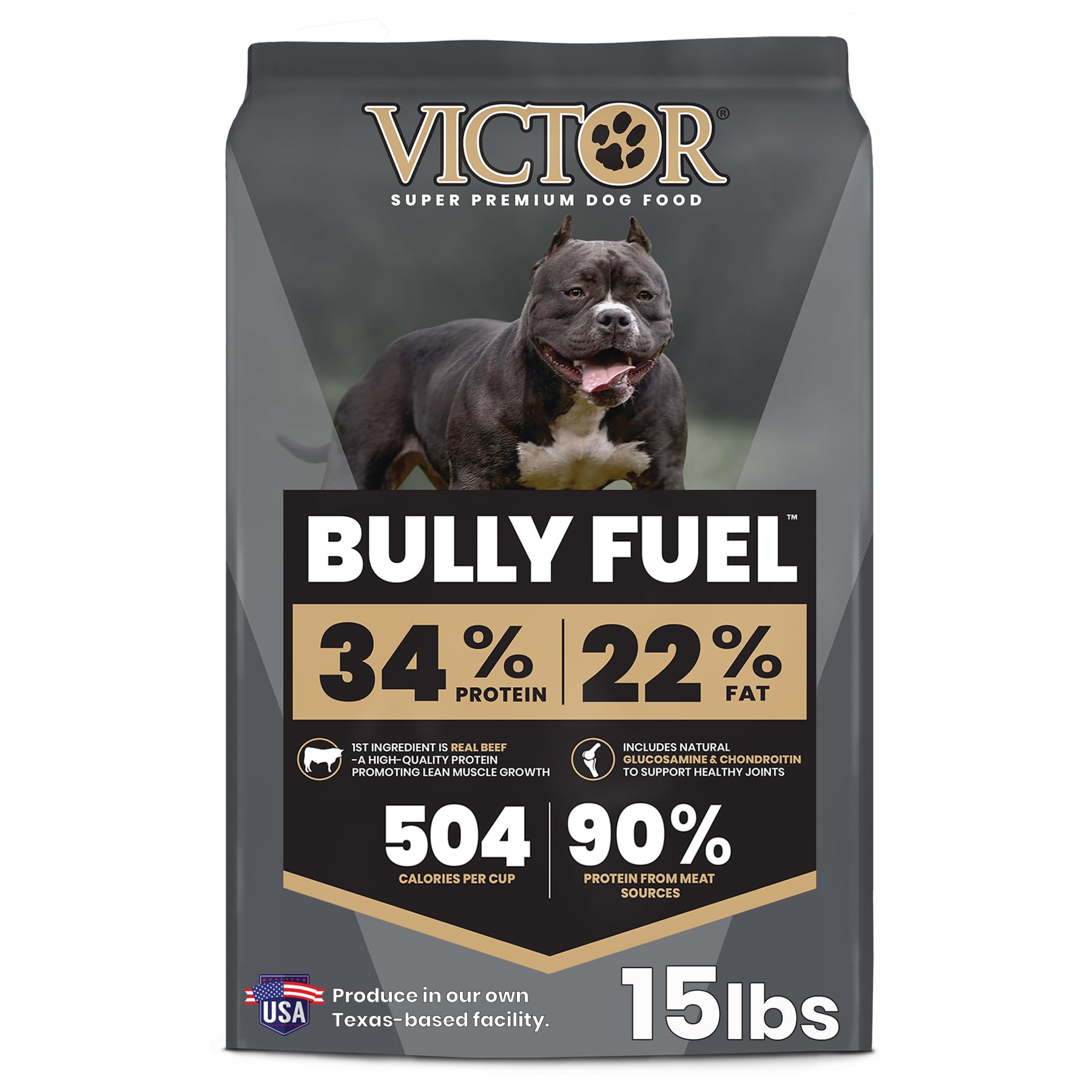 VICTOR Bully Fuel – Premier ingrédient boeuf réel favorisant la masse maigre.