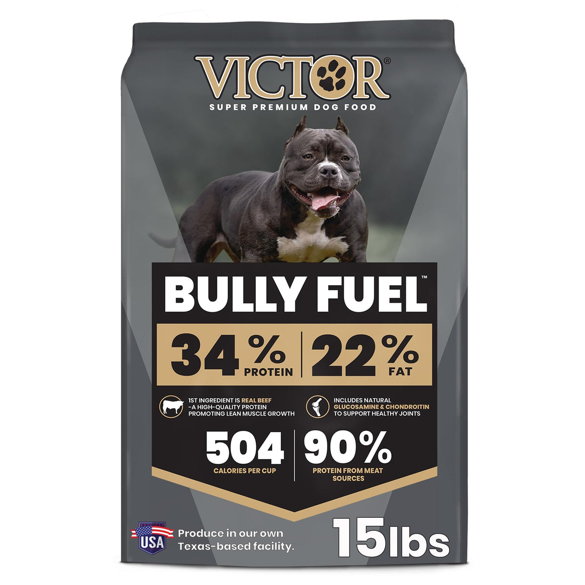 VICTOR Bully Fuel – Premier ingrédient boeuf réel favorisant la masse maigre.