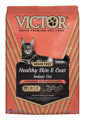 VICTOR chat-nourriture-seche-saumon : protéines de saumon pour un pelage sain.