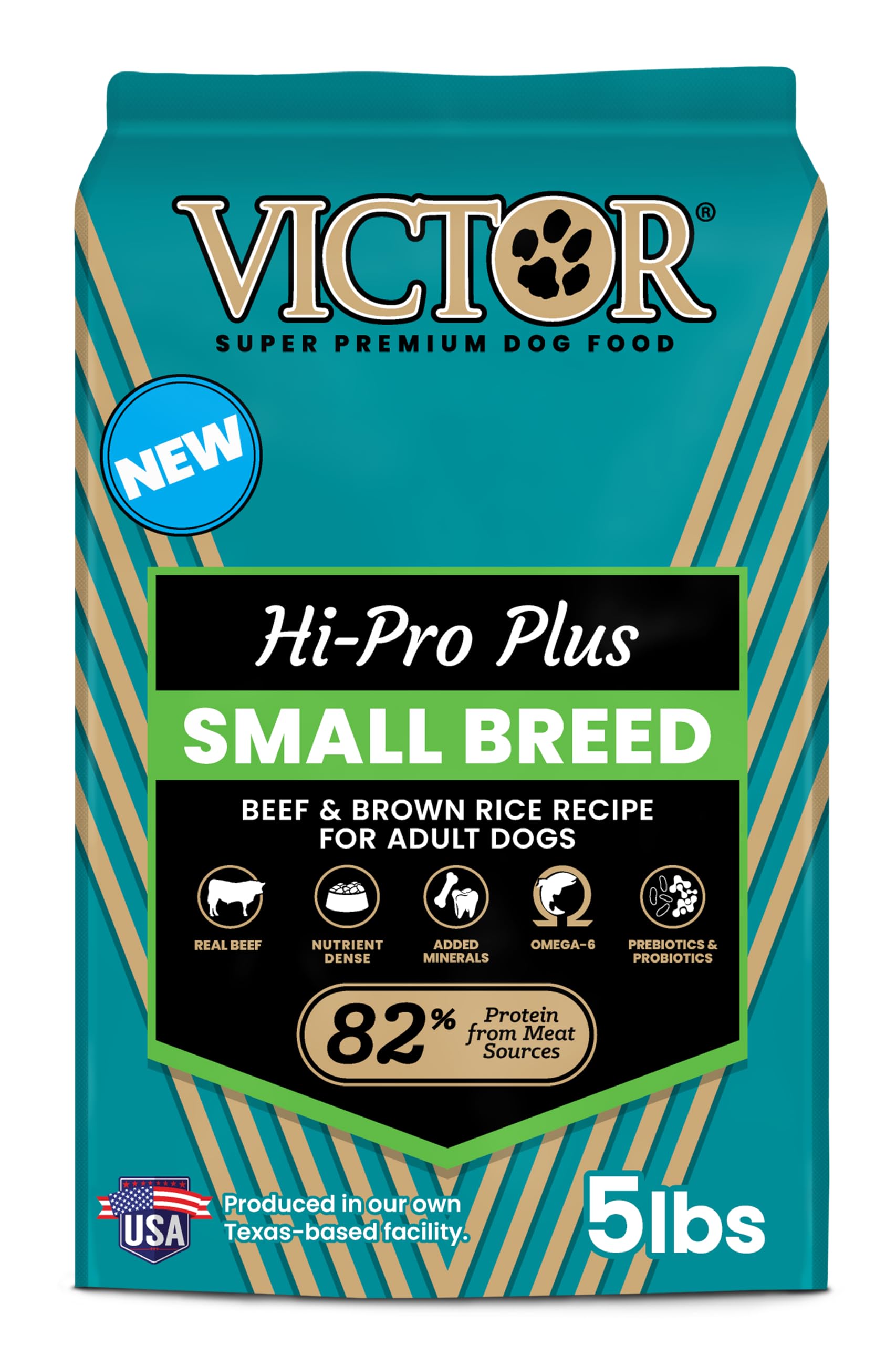 VICTOR Classic Hi-Pro petit chien croquettes riches en protéines pour muscles solides.