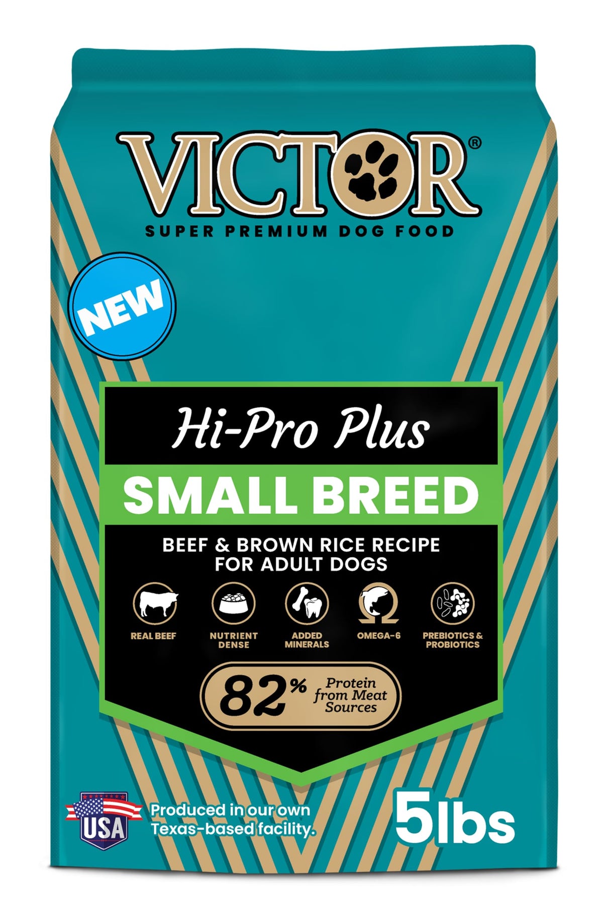 VICTOR Classic Hi-Pro petit chien croquettes riches en protéines pour muscles solides.