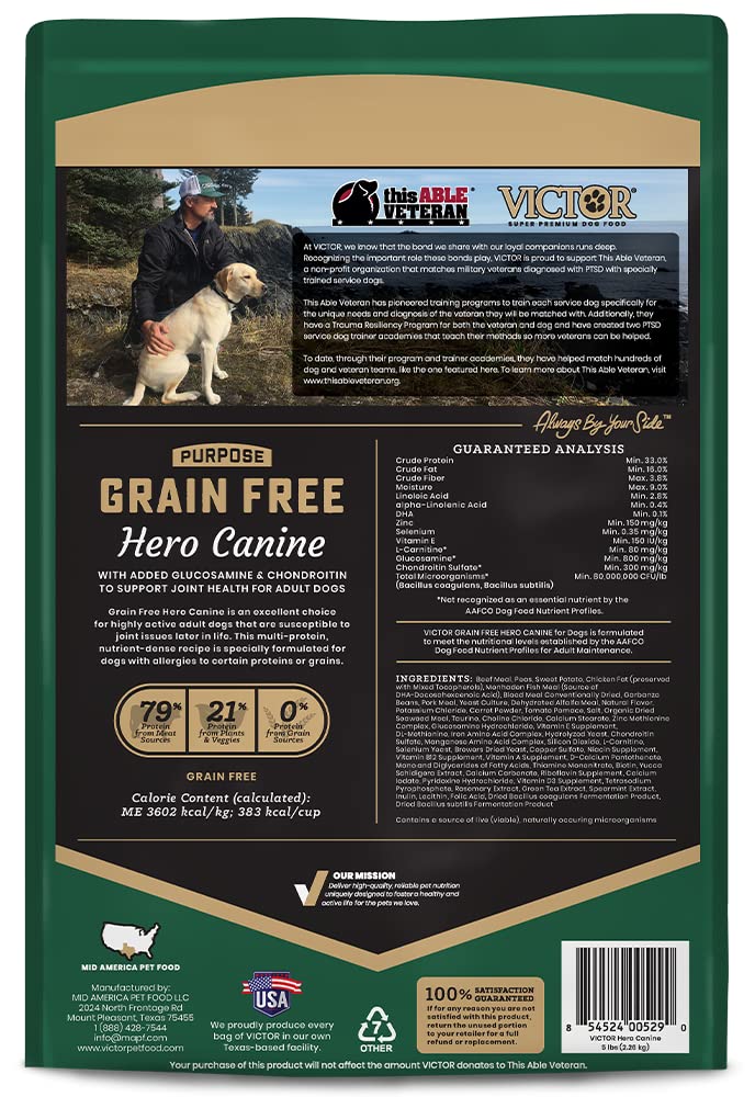 VICTOR glucosamine-chondroitine pour articulation et mobilite chez chiens actifs.