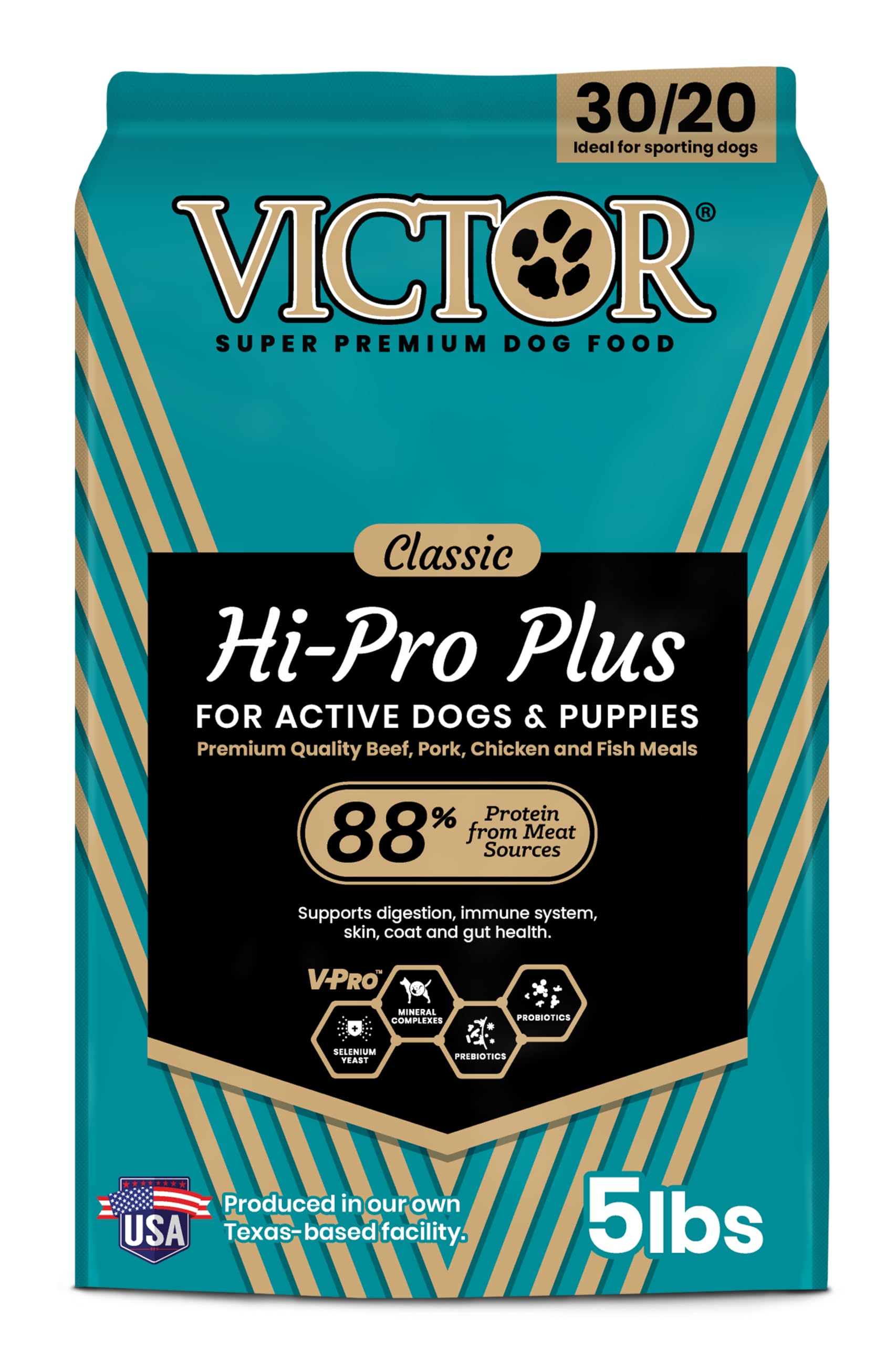 VICTOR Hi-Pro Plus – emballage du sac, pratique pour nourrir les chiens actifs.