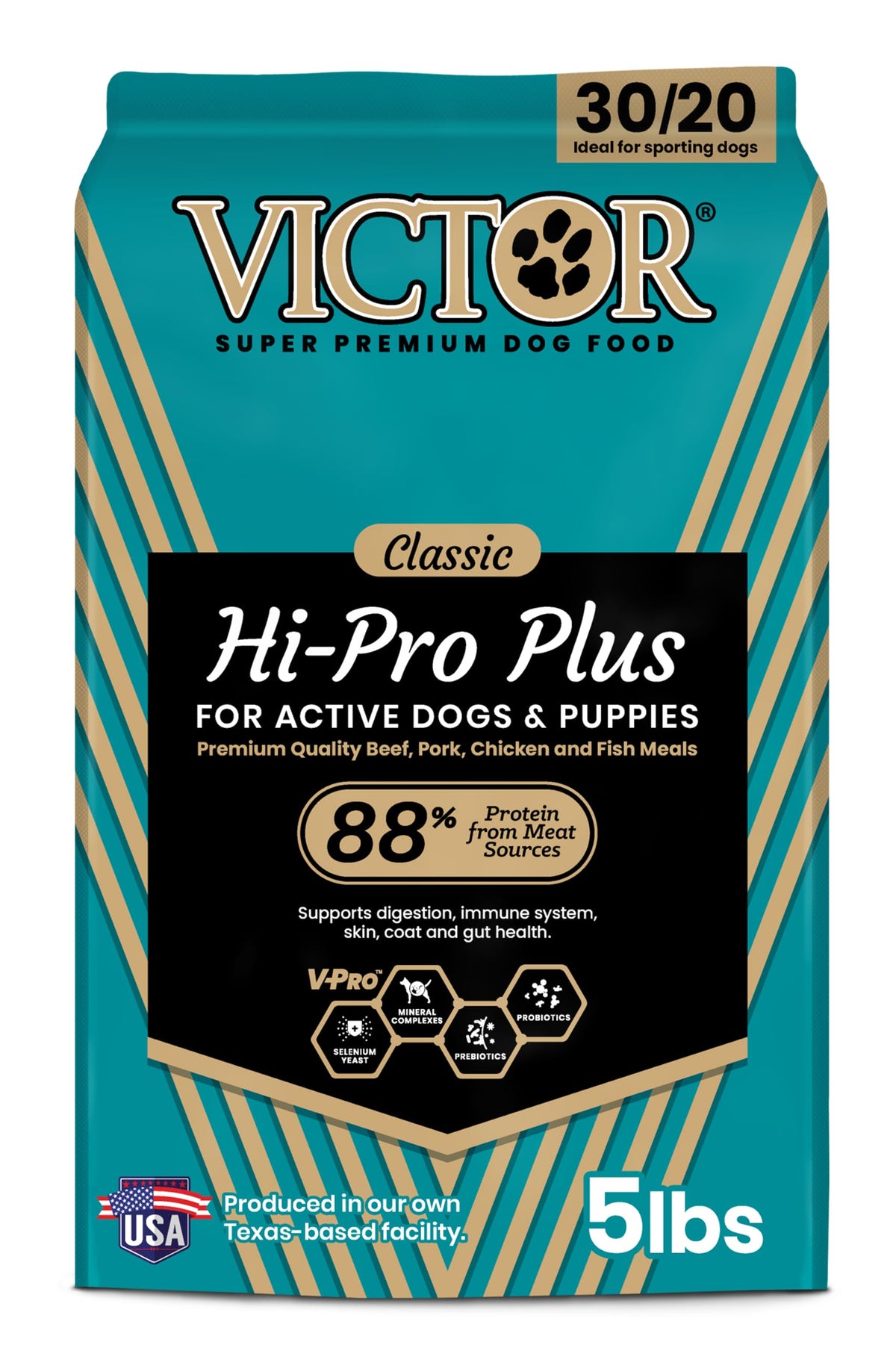 VICTOR Hi-Pro Plus – emballage du sac, pratique pour nourrir les chiens actifs.