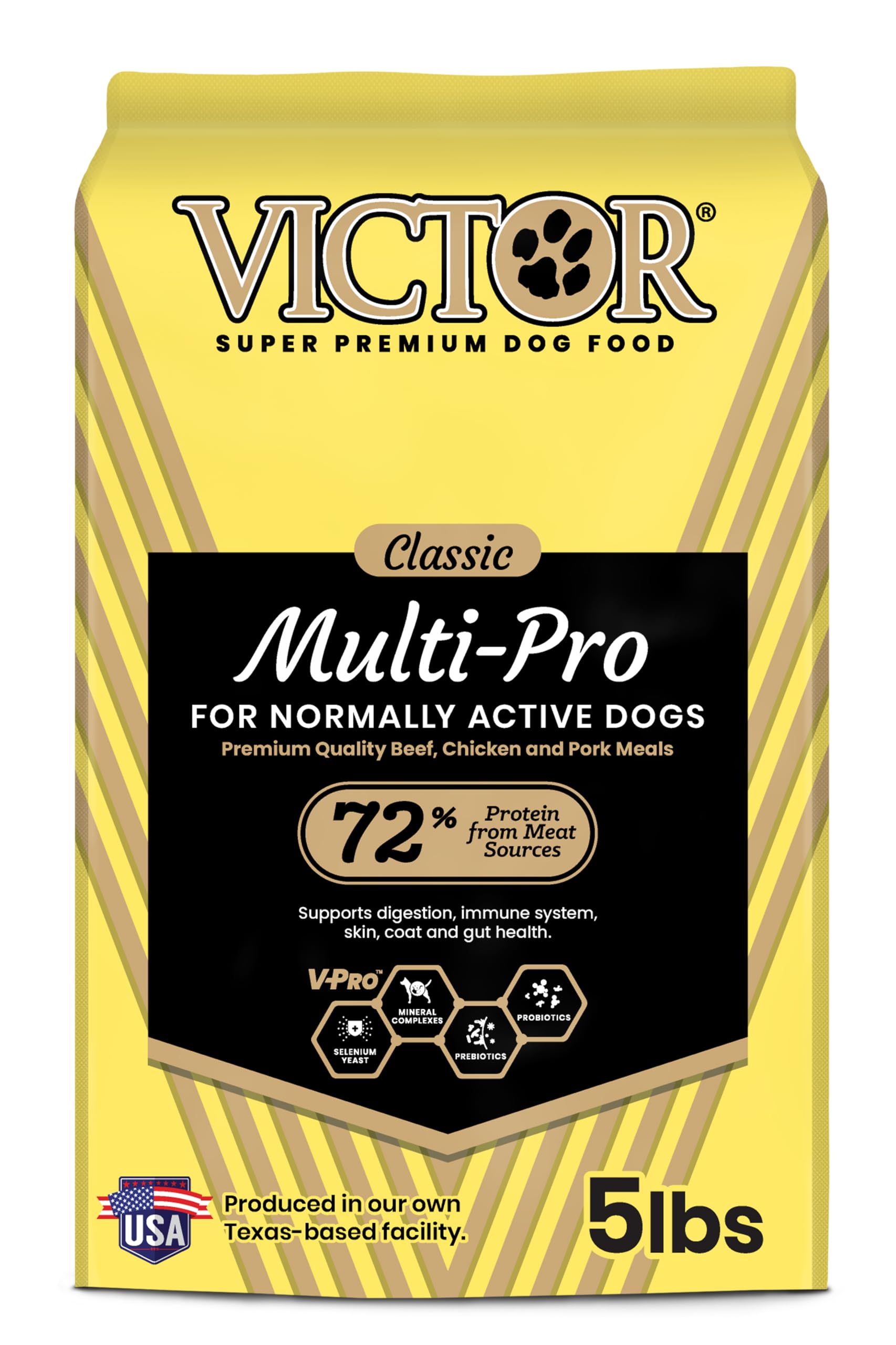 VICTOR Multi-Pro Sec: sac de nourriture sèche pour chien, 5 lb, énergie soutenue.