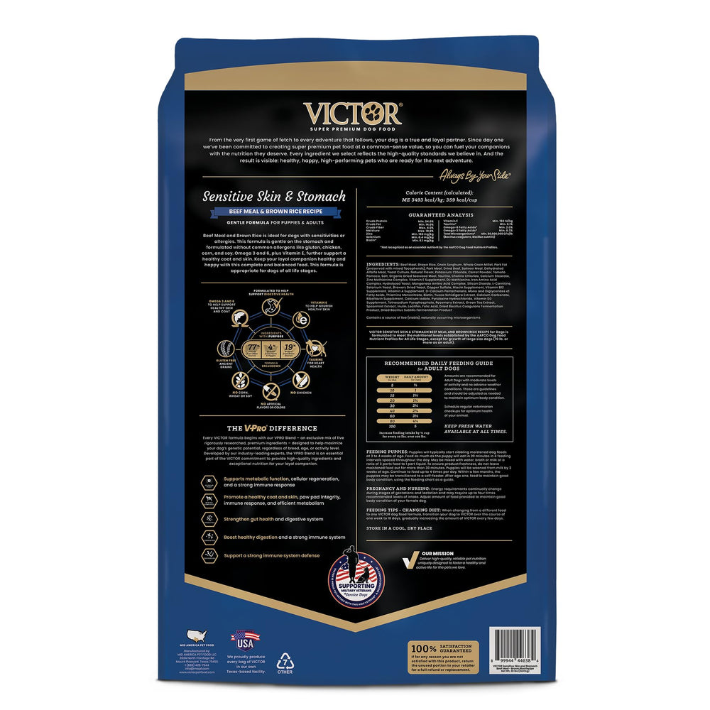 VICTOR prébiotiques et probiotiques soutenant digestion et microbiome.