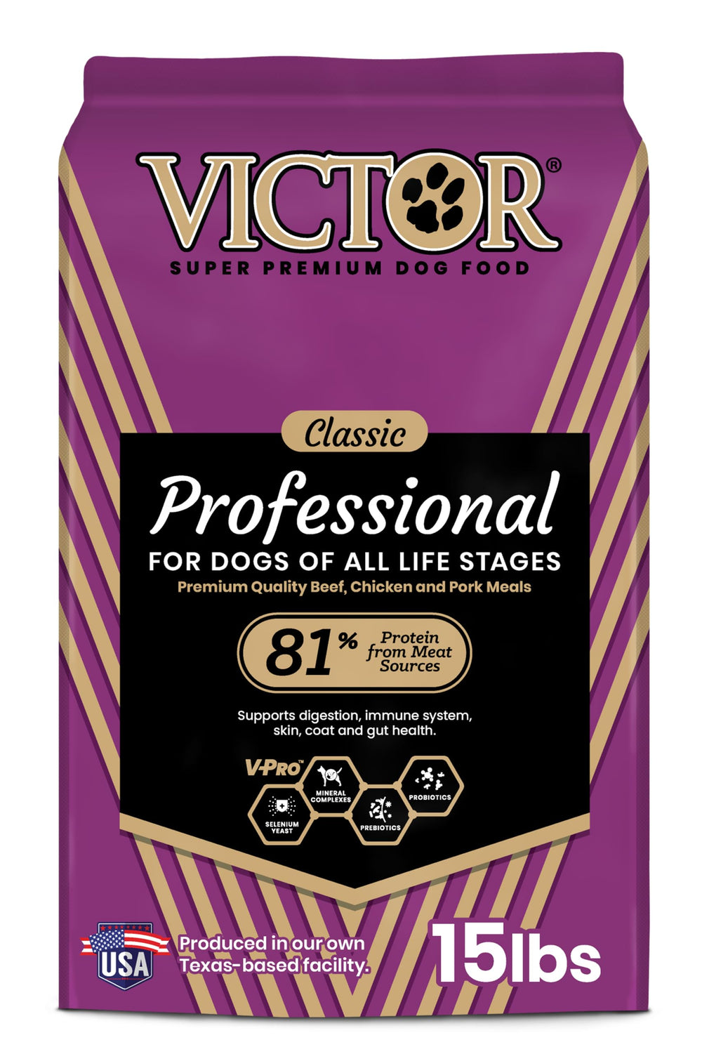 VICTOR sac croquettes: énergie soutenue pour chiens actifs.