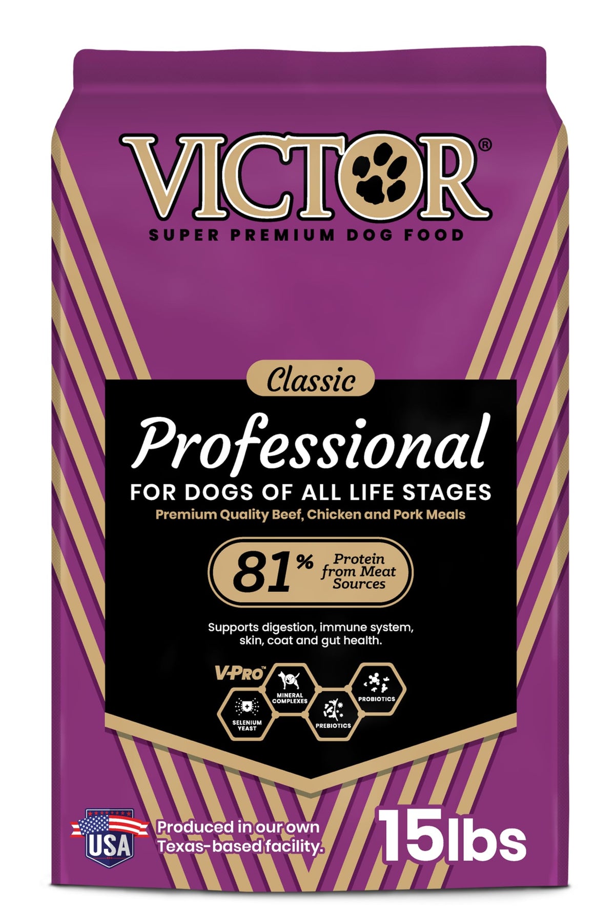 VICTOR sac croquettes: énergie soutenue pour chiens actifs.