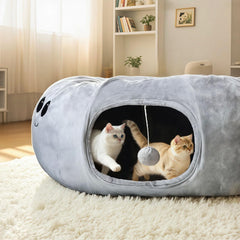 VIEFIN tunnel à 12 pattes et herbe à chat, bruits crissants pour le jeu.