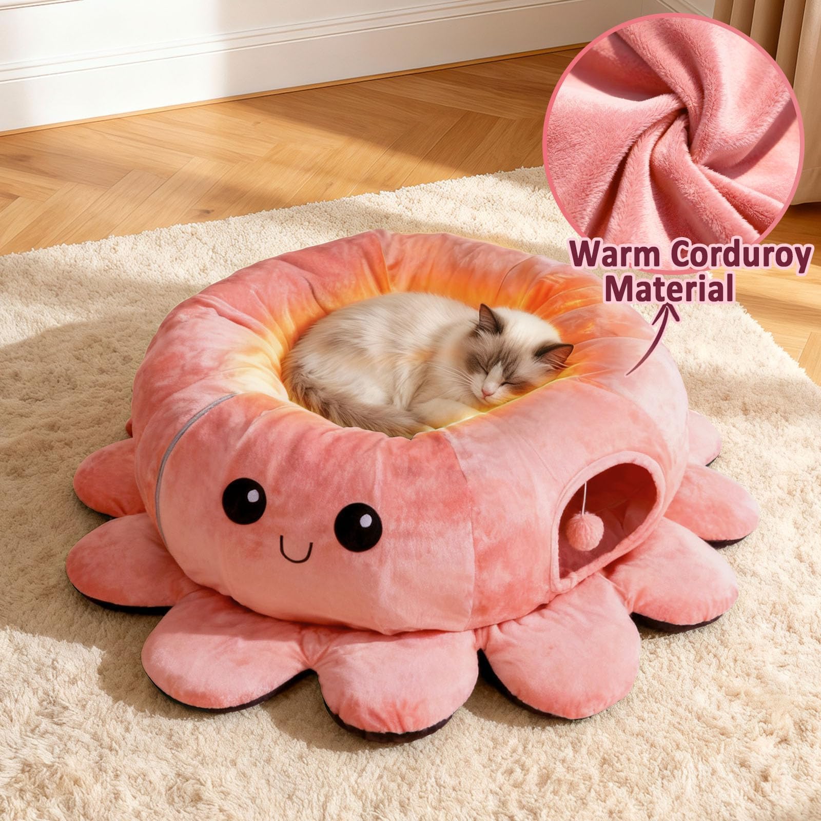 Tunnel chat de VIEFIN avec 20 jouets : kit complet pour divertir votre animal.