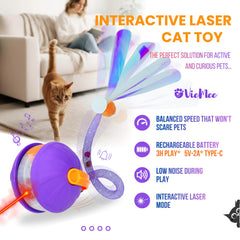 VieMee queue-plastique-jouet-chat-interactif, facilite l’exercice et le jeu actif