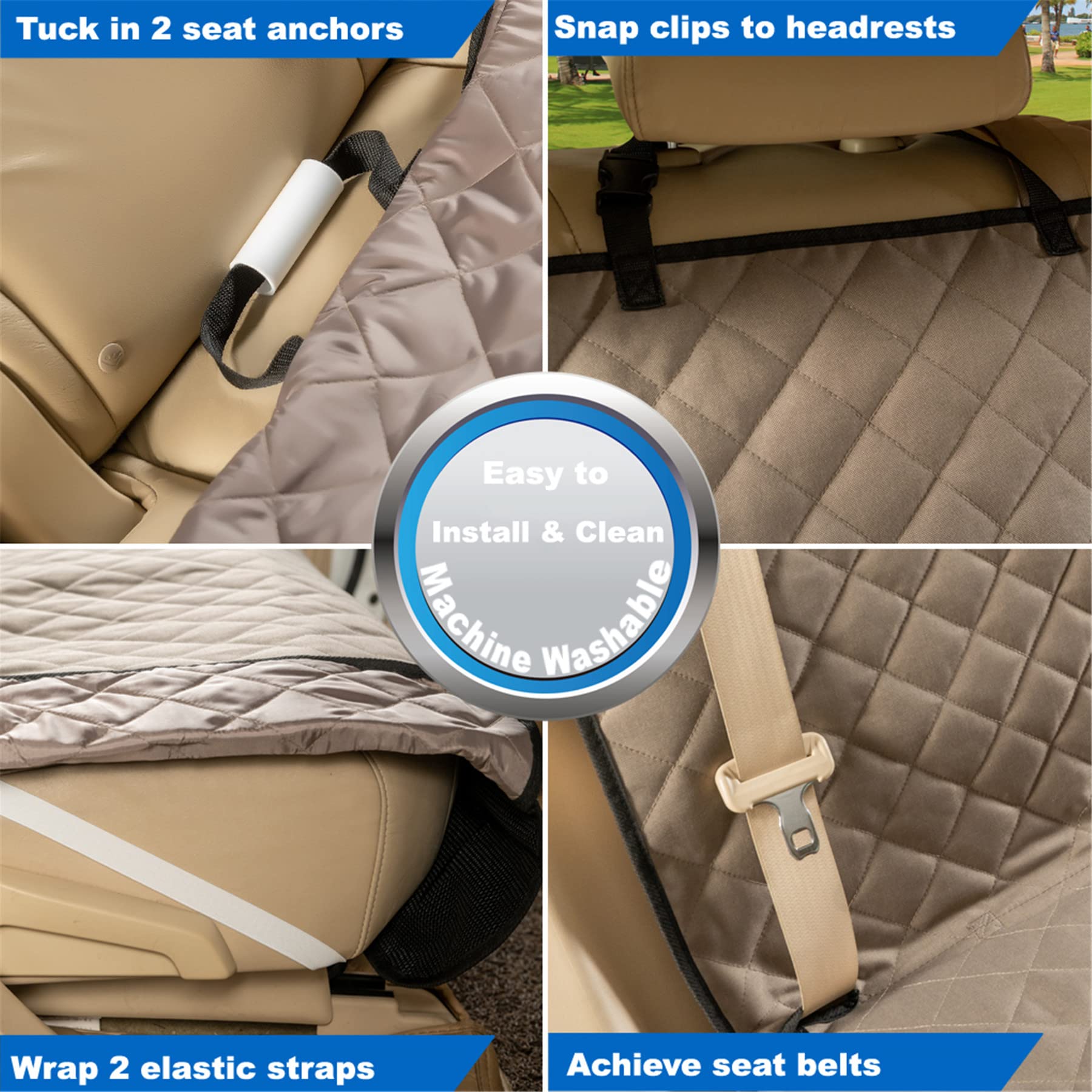 VIEWPETS Protection poils sieges: facilite le nettoyage et le rangement.