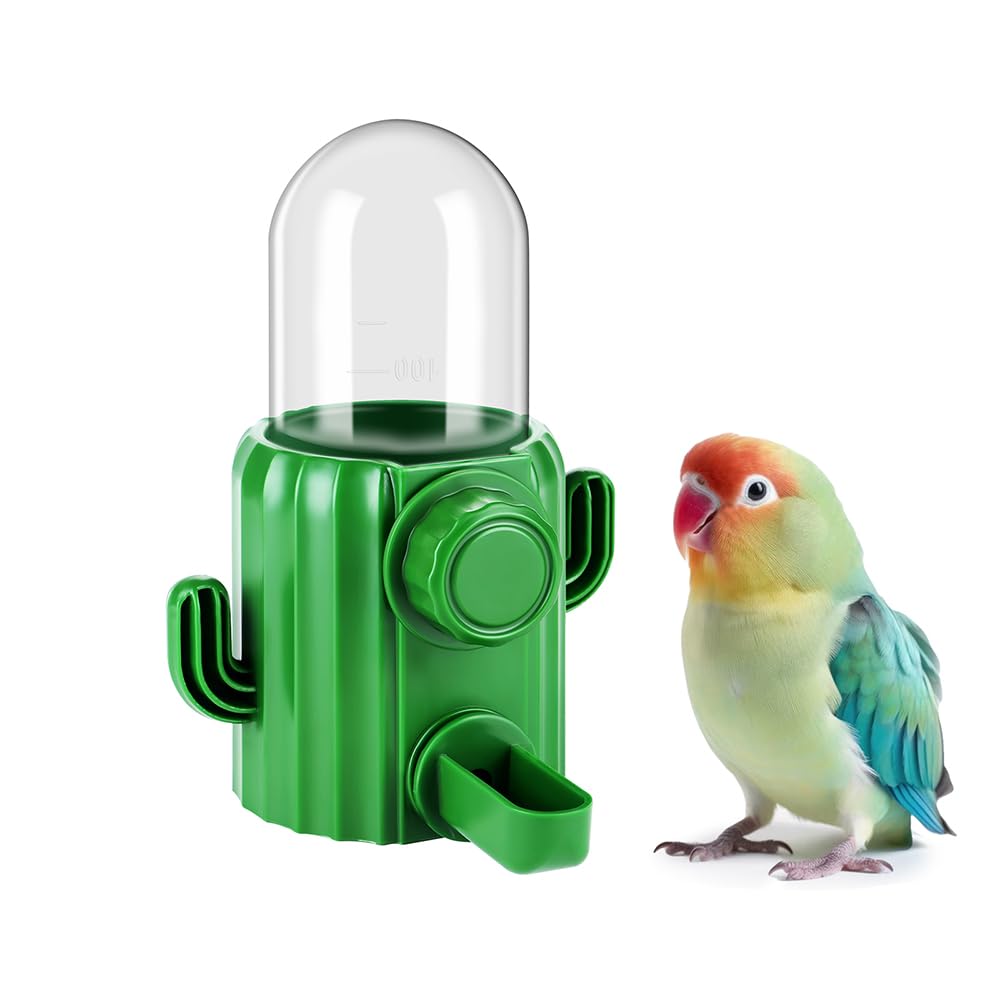Distributeur d’eau cactus ViiWxx, 250 ml: hydratation simple pour petits oiseaux.