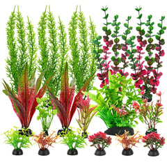 ViiWxx ensemble 18 plantes artificielles pour aquarium, paysage dynamique sans entretien.