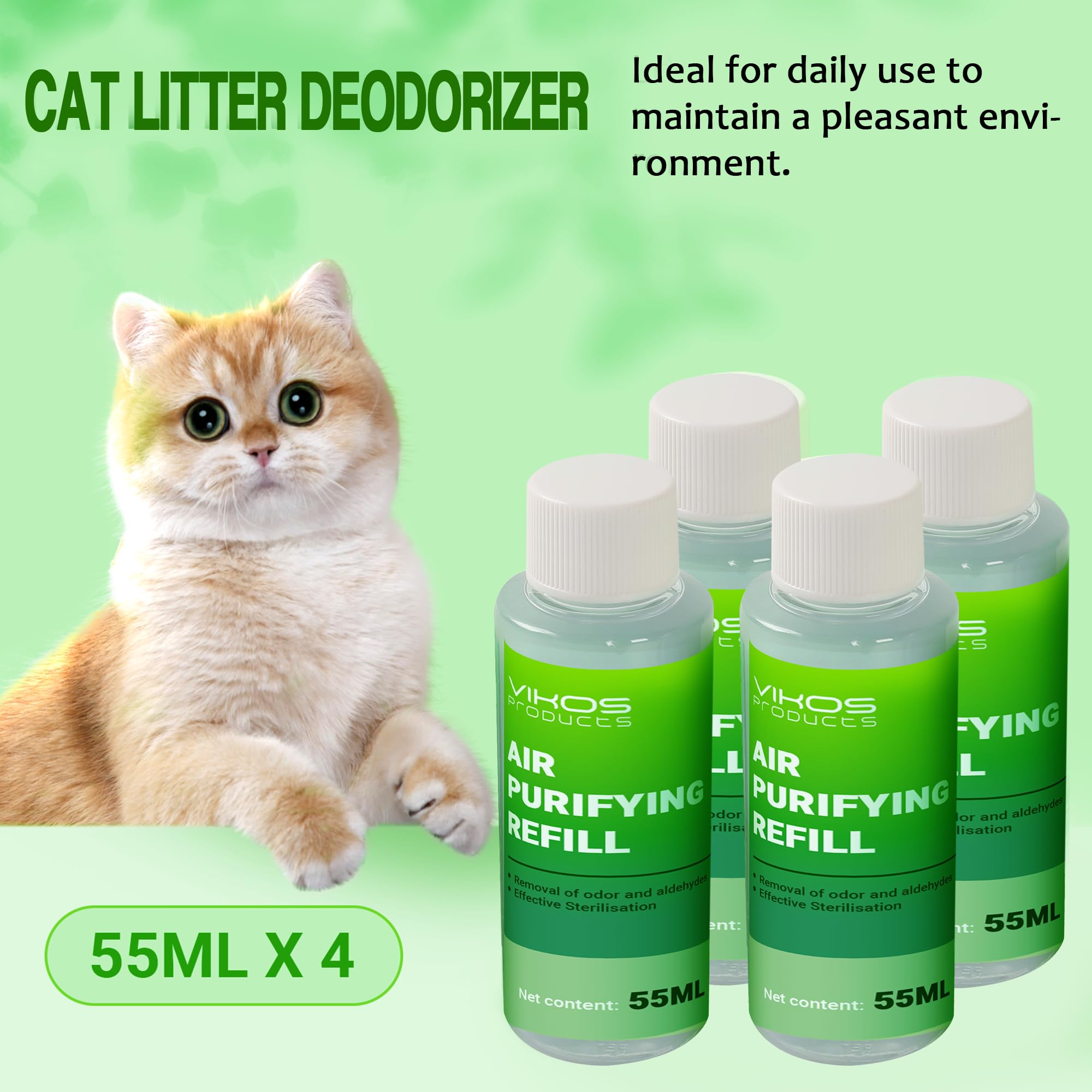 VIKOS Déodorant litière – installation simple, entretien sans effort.