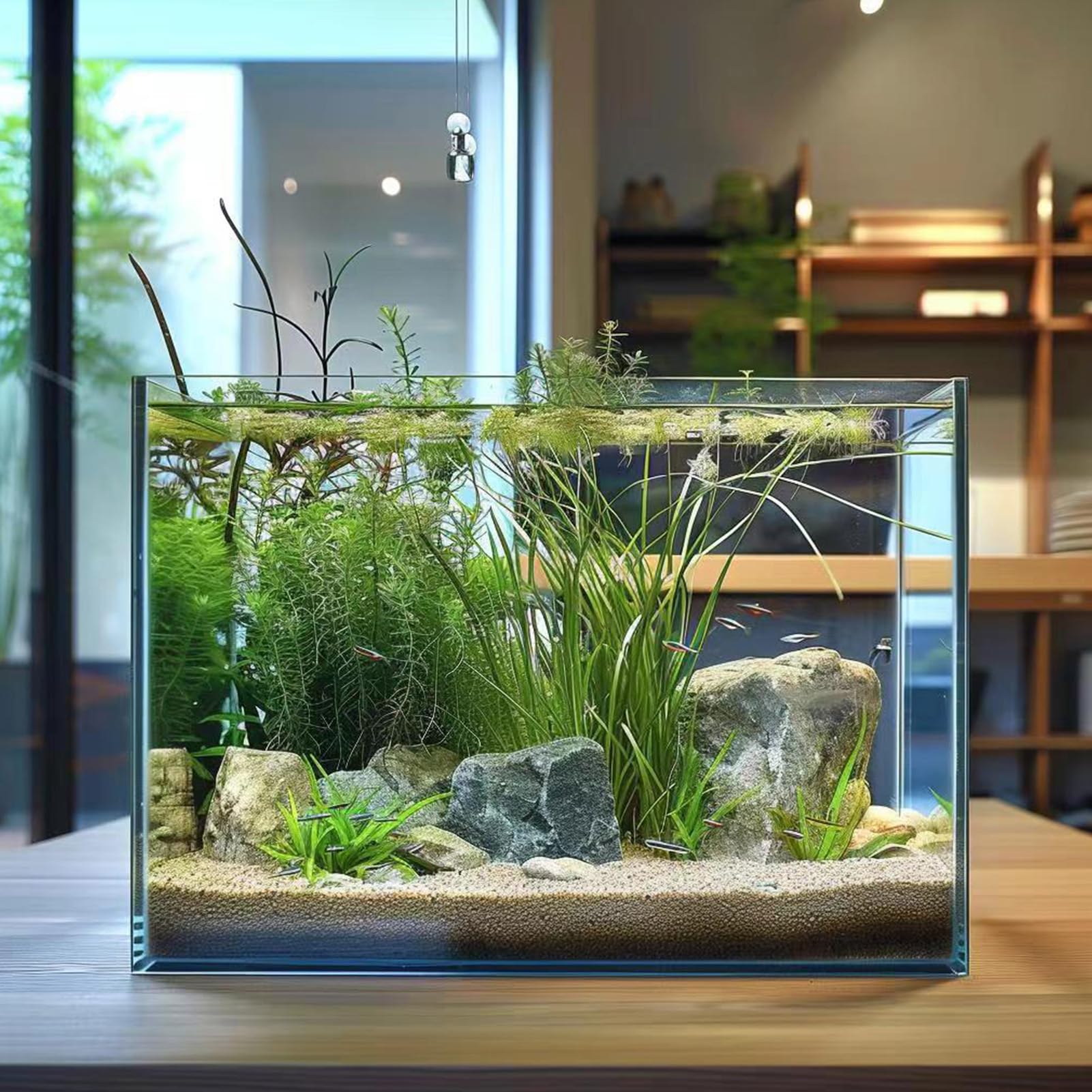 Vimvins aquarium verre 11 litres, accessoires inclus, prêt à créer un habitat
