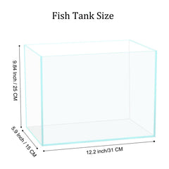 Vimvins aquarium verre 11 litres, vue du dessus, planification rapide des plantations
