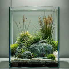 Vimvins aquarium en verre 11 litres, clair et compact pour betta et crevettes.