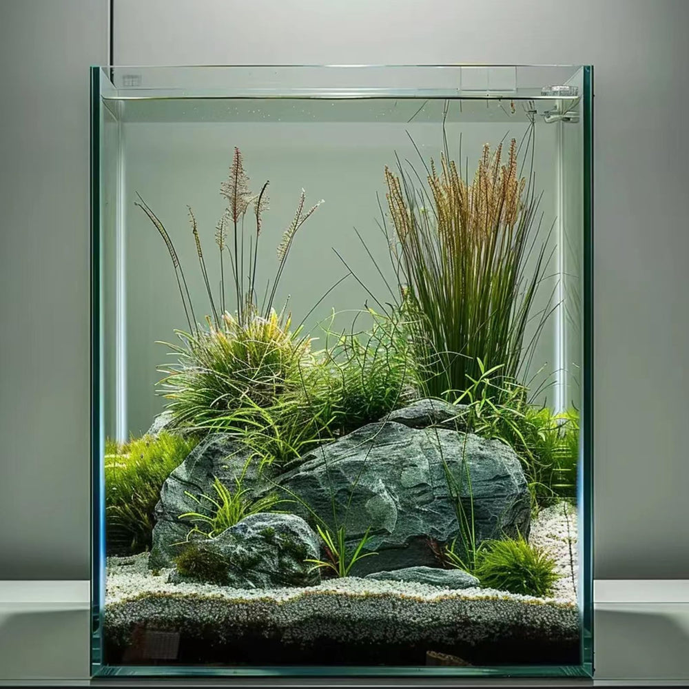 Vimvins aquarium en verre ultra blanc, clarté maximale pour vos poissons et plantes.