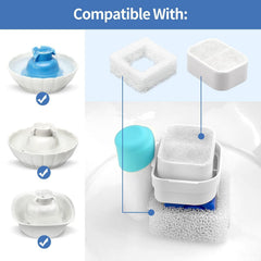 VinDox filtre en mousse pour fontaine ceramique chat – protège la pompe.