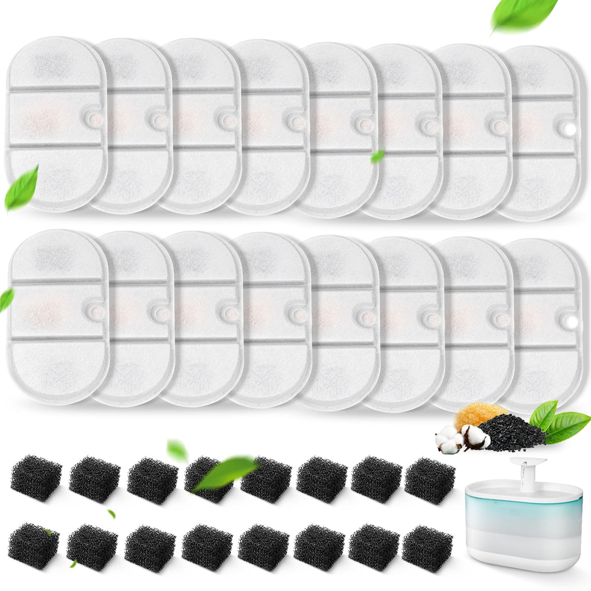 VinDox filtre fontaine chat, cap-PLWF002, eau plus fraîche pour votre chat.
