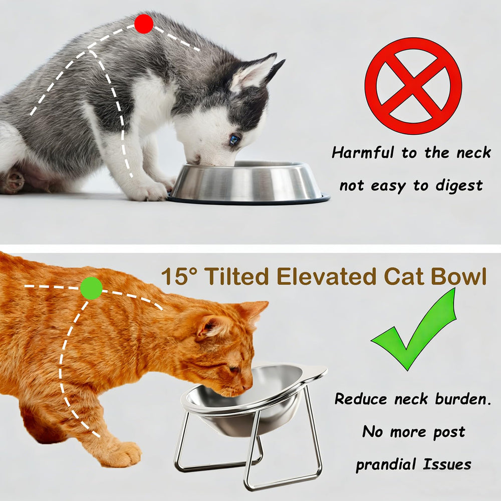 Vinqki bol-chat-inox-argenté, matériau sûr et durable.