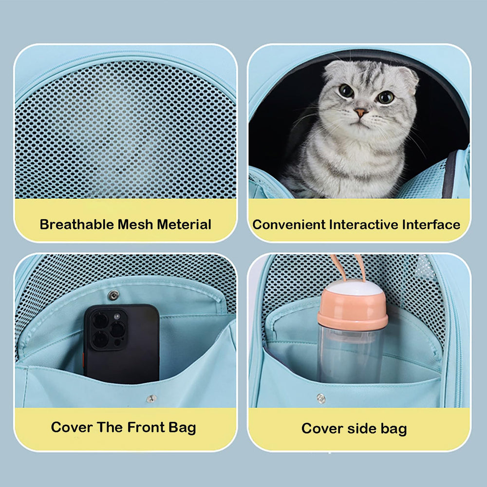 Vinqki sac à dos transport chat: sécurité renforcée et fermetures fiables.