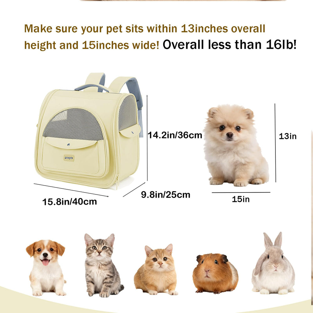 Vinqki sac à dos transport chat: ventilation optimale grâce à trois mailles.