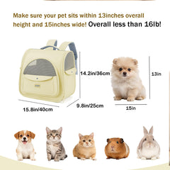 Vinqki sac à dos transport chat: ventilation optimale grâce à trois mailles.