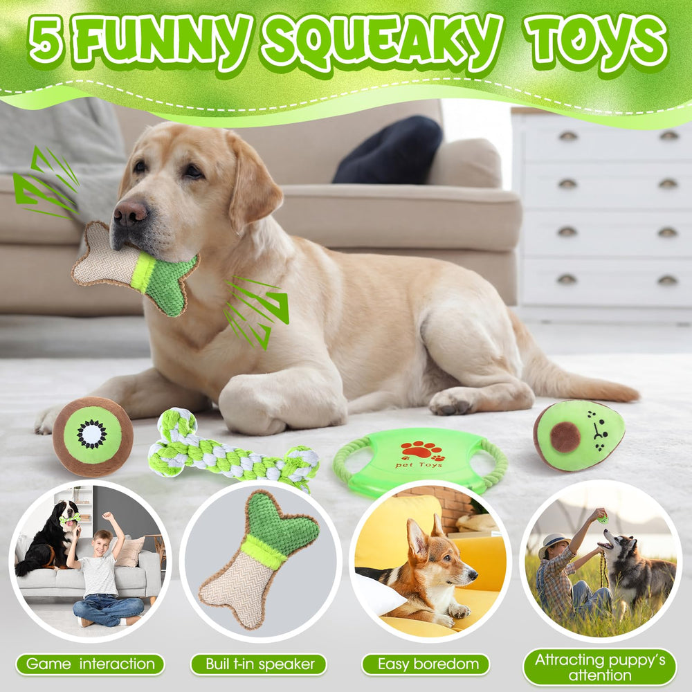 Jouets peluche Vinsot en forme avocat et kiwi, douceur sécurisée.
