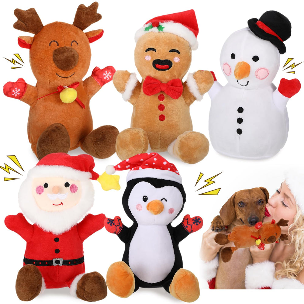 Père Noël Vinsot peluche: jouet interactif stimulant pour chien.