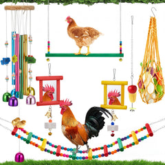 Carillon VioraWhite dans le poulailler stimule l'audition et amuse les poules.
