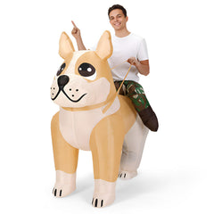 VioraWhite costume gonflable chien - allure ludique parfait pour carnavals.
