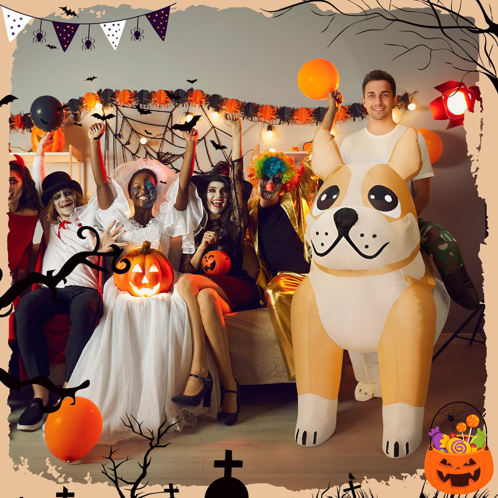 VioraWhite costume gonflable chien - idéal pour fêtes et événements festifs.