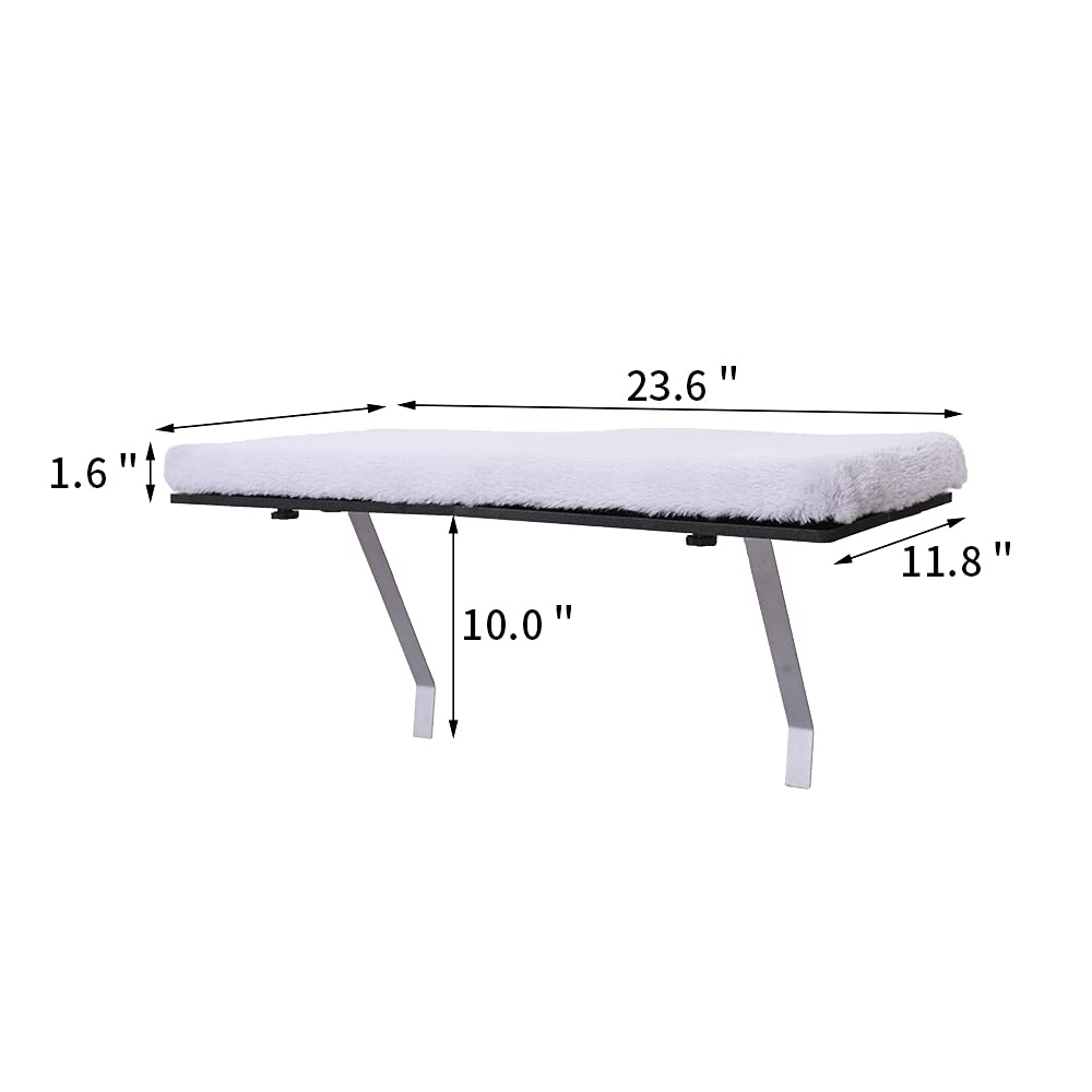 VIPACE Perchoir Chat Fenêtre – couverture gris lavable pour entretien facile.