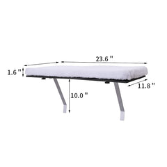 VIPACE Perchoir Chat Fenêtre – couverture gris lavable pour entretien facile.