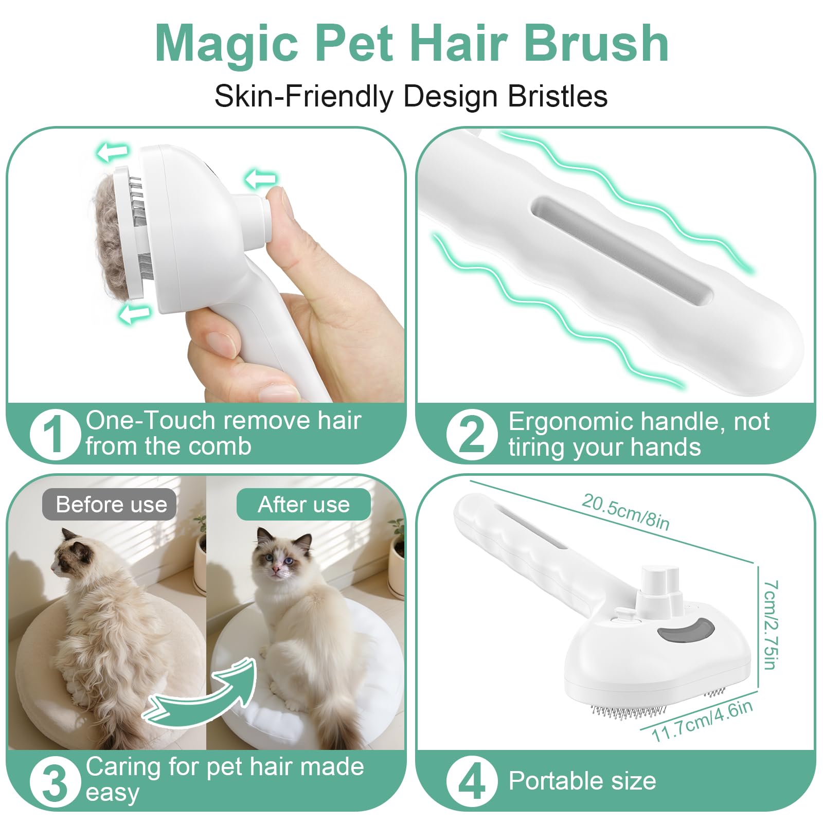 Brosse Viphope portable et légère pour grooming
