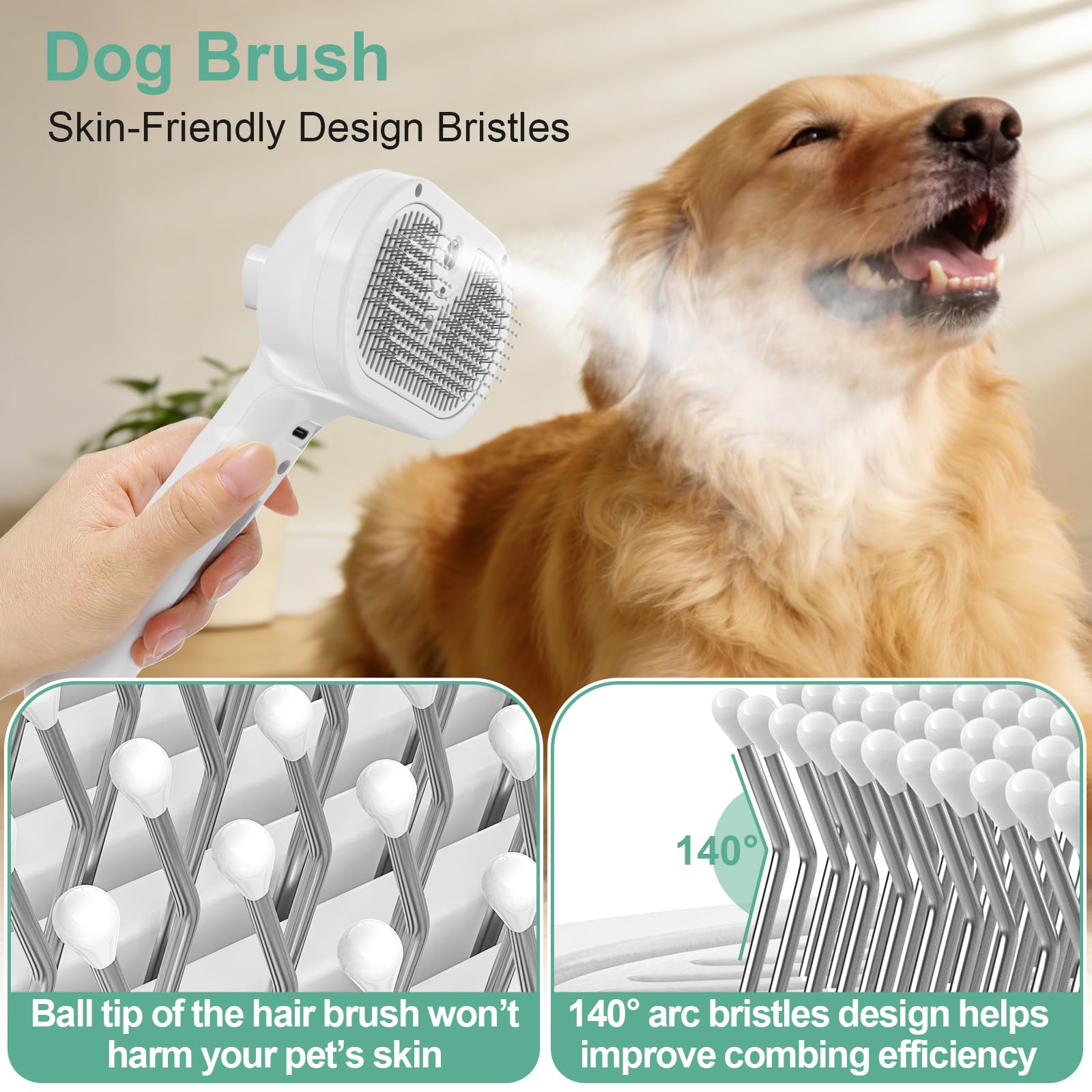 Usage sur poils longs et courts Viphope brosse