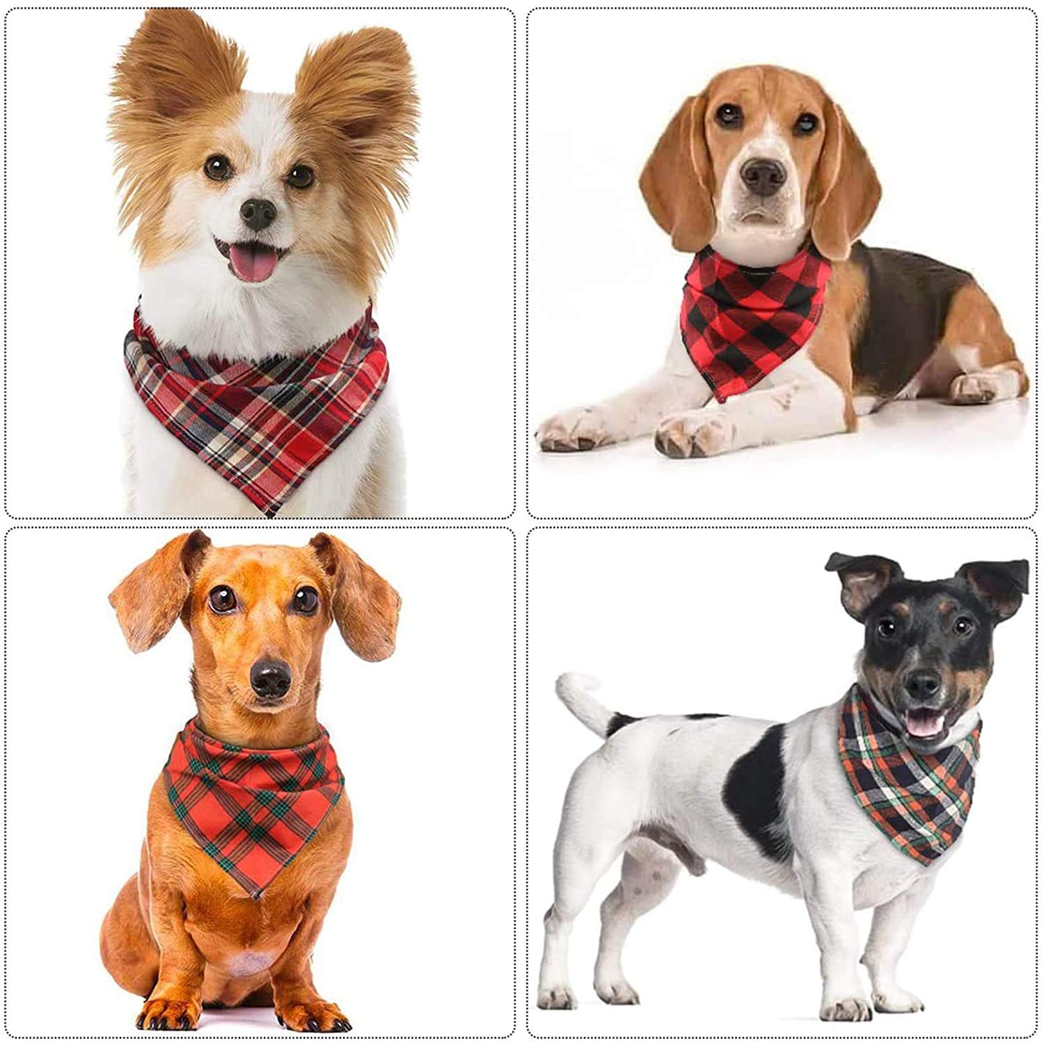 Bandana triangle VIPITH pour chien, plaid pratique et lavable.