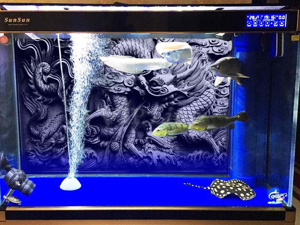 VIP.LINE Dragon Relief: fond d'aquarium en PVC, couleur HD et perte minimale.