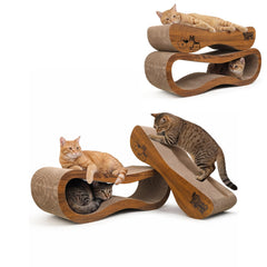 Grattoir VIRAAGYIYOU horizontal 2-en-1, surface robuste pour griffage et repos.